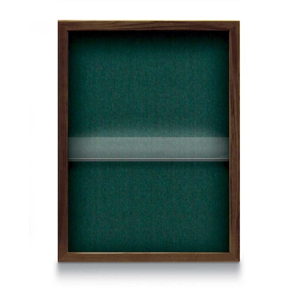 Indoor Enclosed Combo Board, 48"x36", Black Frame/Black Porc & Cloud